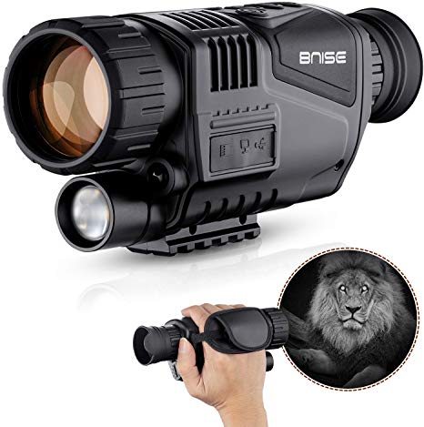 BNISE Infrared Camera Night Vision Monocular 8X40 for Day and Night - HD Digital Night Vision Goggles with 8G TF Card for Adults Night Hunting and Wildlife