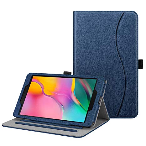 Fintie Case for Samsung Galaxy Tab A 8.0 2019 Without S Pen Model (SM-T290 Wi-Fi, SM-T295 LTE), [Corner Protection] Multi-Angle Viewing Stand Cover with Packet, Navy