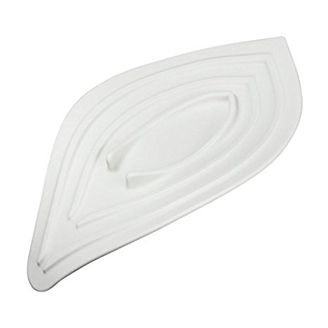 LimitStyle Leaf-Shaped Soap Dish Holder / Soap Stand Saver with drain / Draining Board -White (Plastic, 1-Pack)