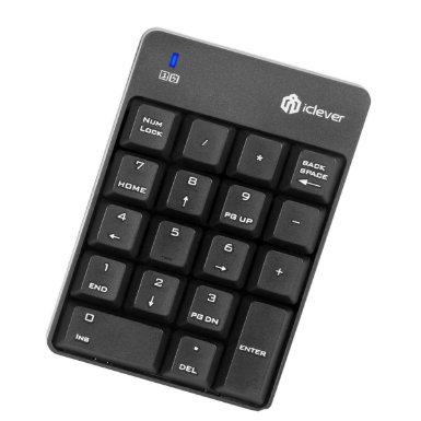 iClever IC-KP01 18 Keys 24G Wireless USB Numeric Keypad for iMac Macbook Laptop  Notebook Desktop  PC Computer Compatible with Windows and OS X System