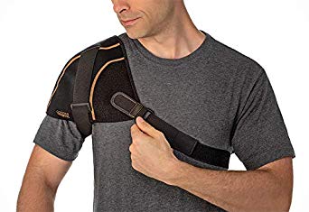 Copper Fit Rapid Relief Shoulder Wrap with Hot/Cold Ice Pack Underwear, Black