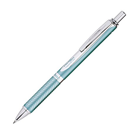 Pentel EnerGel Alloy RT Premium Liquid Gel Pen, 0.7mm, Aquamarine Barrel, Black Ink, 1 Pack (BL407LSBPA)