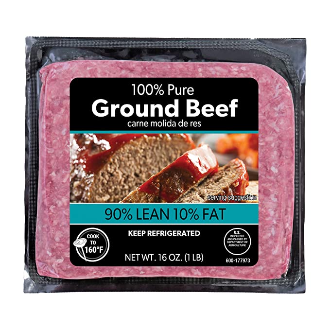 90% Lean Ground, Beef, 16 Oz
