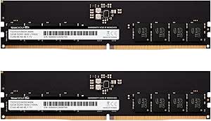 TEAMGROUP Elite DDR5 64GB Kit (2x32GB) 5600Mhz Hynix IC PC5-44800 CL46 Non-ECC Unbuffered UDIMM 288 Pin PC Computer Desktop Memory Module Ram Supports Intel & AMD TED564G5600C46DC01