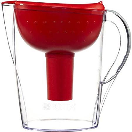 Brita Pacifica 10 Cup Water Filter Pitcher (Red)