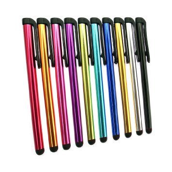 High Quality Metal Stylus Touch Screen Pen For Apple iPhone 4 4S 5 5S 5C 6 6 Plus iPad Galaxy Tablet Smartphone PDA (10pcs Mixed Colors)