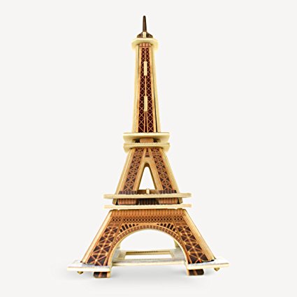 ROBOTIME 3D Wooden Puzzle Model Building Eiffel Tower DIY Jigsaw Puzzle Educational Toys for Kids