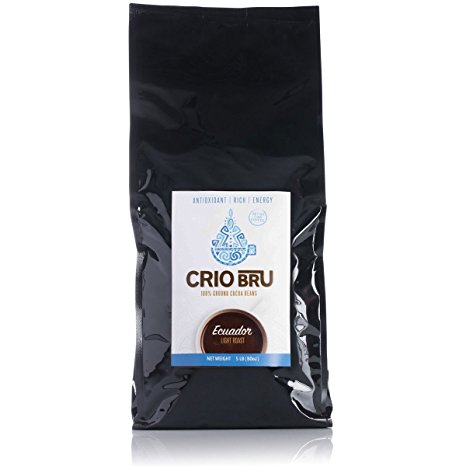 Crio Bru Ecuador Light Roast 80oz (5 lb) Bag | Organic Healthy Brewed Cacao Drink | Great Substitute to Herbal Tea and Coffee | 99% Caffeine Free Gluten Free Whole-30 Low Calorie Honest Energy