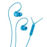 MEE audio Sport-Fi M6P Memory Wire In-Ear Headphones with Microphone Remote and Universal Volume Control Teal