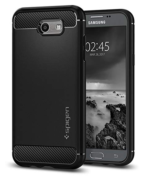 Spigen Rugged Armor Works with Samsung Galaxy J3 Emerge Case (2017) - Black