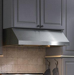 Vent-A-Hood PRH9-136-SS 36" Wide "Professional Series" 9" Undercabinet Mount Range Hood with Straight Professional Lip CFM: 300/450E - Single Blower - Stainless Steel Finish