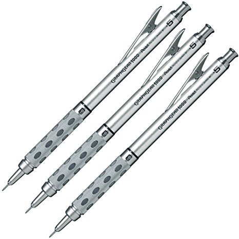 Pentel Graphgear 1000 Drafting Pencil PG1015 0.5 mm (Set of 3 pens)