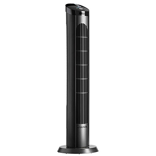 Cascade 40" 4-Speed and 3 Unique Wind Modes Oscillating Tower Fan with Remote Control, Ultra-quiet Cooling Solution for your Home or Office