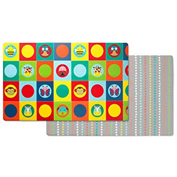 Skip Hop Zoo Reversible Waterproof Foam Baby Play Mat, Multi Colored, 86" X 52"