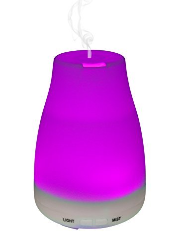 Venu Beauty Essential Oil Diffuser,100ml Aroma Essential Oil Cool Mist Humidifier, Waterless Auto Shut-off and 7 Color Changing LED Lights…