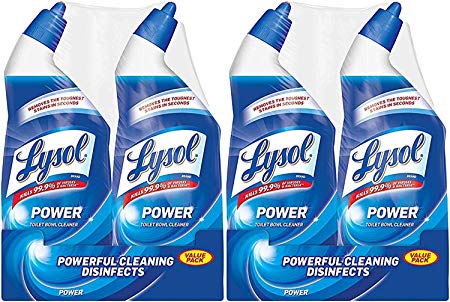 Lysol Power Toilet Bowl Cleaner, 48oz (2X24oz), 10X Cleaning Power (Pack of 2)