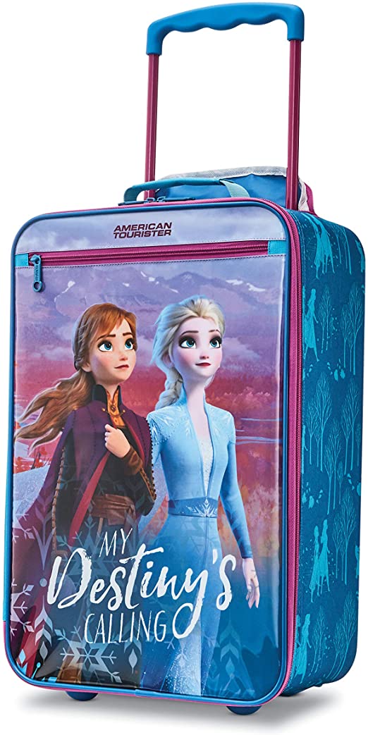 American Tourister Kids' Disney Softside Upright Luggage, Frozen Destiny, Carry-On 18-Inch