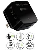 FosPower Bolt Qualcomm Certified Q16 162W 1-Port Foldable Travel Wall Charger with Qualcomm Quick Charge 20 for Apple Samsung Motorola HTC Nokia LG Sony Android Devices and More - Black