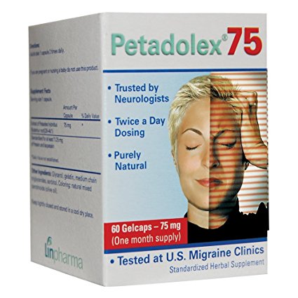 Petadolex 75 mg patented PA-free butterbur root extract
