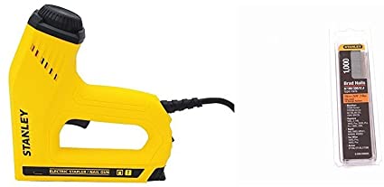 Stanley Heavy Duty Electric Staple/Nail Gun, Multi-Colour with Nail 15 MM (1000)