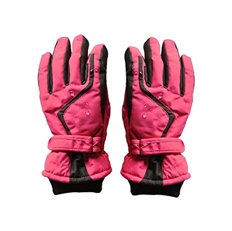 Highcamp Kids Waterproof Snow Mittens - Covered Boys Girls Age 2-15
