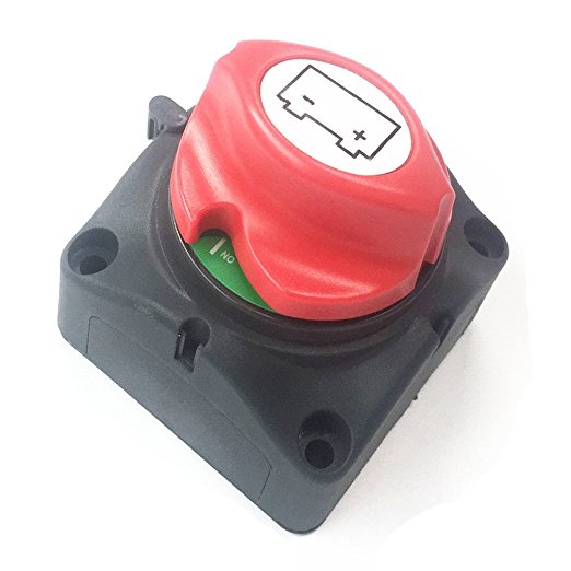Qiorange Battery Isolator Switch 12V/24V/48V Removable Knob Battery Power Cut Off Switch Battery Disconnect Switch for Car Truck Boat Van Automotive Electronics Electrical Products (D Type 1pcs)