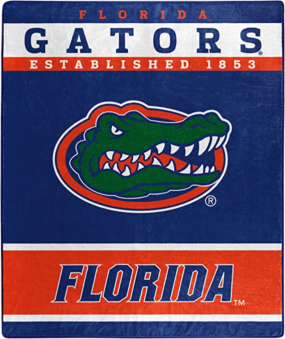Northwest NCAA Polyester Raschel Throw Blanket 50X60 inch, Florida Gators