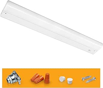 Hizashi LED Under Cabinet Lights Hardwired Only, 12W 850lm Direct Wire Under Cabinet Lighting, Dimmable, CRI＞90, ETL & Energy Star Certificated, 24inch, Daylight White 5000K