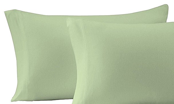 Sage Solid 600 Thread Count 100% Cotton Sateen for Maximum Softness and easy Care,Quality 2 Pack of Pillowcases, Silky Soft & Wrinkle Free (ALL COLORS/SIZES)-Queen Size BY- Aashi