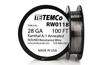 TEMCo Kanthal Wire 28 Gauge - 100 FT 0.61 oz Series A-1 Resistance AWG