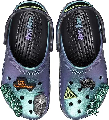 Crocs Unisex-Adult Classic Harry Potter Clogs, Black, 11 Women/9 Men