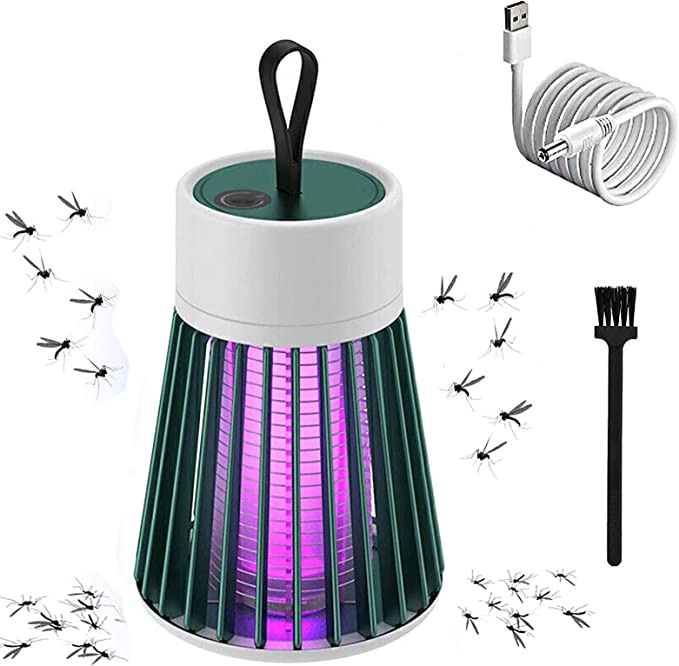 Electric Portable Bug Zapper LED UV Bug Trap Light Mosquito Killer Rechargeable Insect Zapper with USB Cable for Indoor and Outdoor