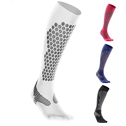 Compression Socks for Men & Women 4 Pairs - BEST Compression Stockings for Running, Medical, Athletic, Edema, Diabetic, Varicose Veins, Travel, Pregnancy, Shin Splints, Nursing