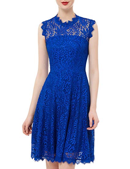 DRESSTELLS Women's Elegant Open Back Lace Cocktail Dress for Special Occasions