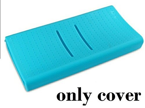 Soft Silicon Cover for Xiaomi Mi Power Bank 20000 Mah Version 1 ONLY COVER (Blue)