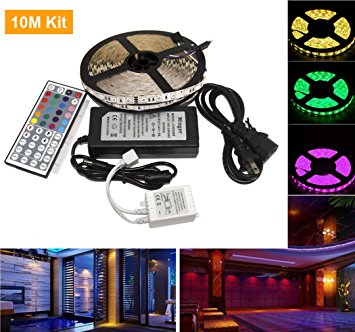 ProSense light 10Metres 600 LED Lights Strip SMD5050 Flexible Color Changing with 44 Key Remote Power Supply