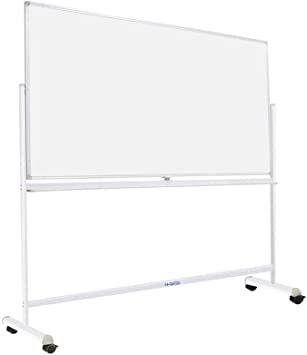 Dry Erase Board with Sturdy Stand, Double-Sided 72"x40" Mobile Magnetic Whiteboard on Wheels for Kids & Adult - 360° Rotating Comercial Rolling White Boards for Office, Home & School