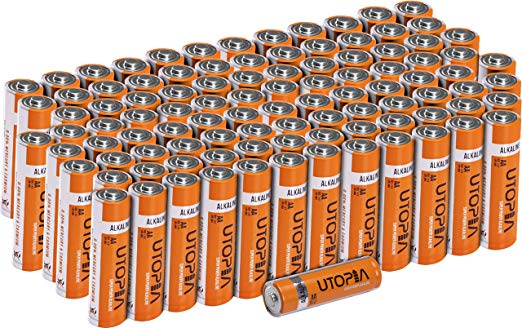 Utopia Home Alkali Battery (Pack of 100) - Long Lasting Performance - Perfect for Daily Use (AA)