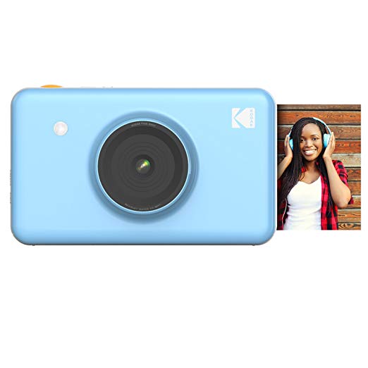 KODAK Mini Shot Wireless Instant Digital Camera & Social Media Portable Photo Printer, LCD Display, Premium Quality Full Color Prints, Compatible w/iOS & Android (Blue)