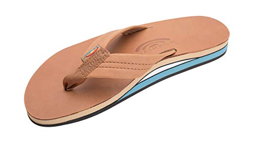 Rainbow Mens Double Layer Leather Sandals (Multiple colors available)