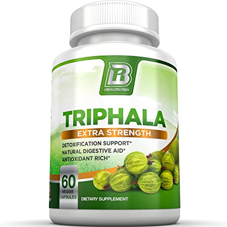BRI Nutrition Triphala - 1000mg Veggie Himalaya Triphala Pure Extract Plus - 30 Day Supply - 60ct Vegetable Cellulose Capsules
