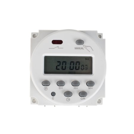 FAVOLCANO CN101 DC 12V 16A Amps Digital LCD Power Programmable Timer Time Relay Switch Support 17-times Daily Weekly Program