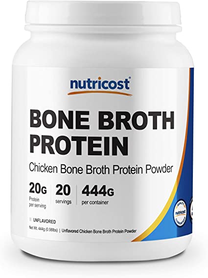 Nutricost Chicken Bone Broth Protein Powder (20 Serv) - Gluten Free & Non-GMO (Unflavored)