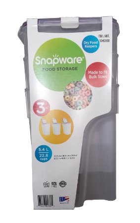 Snapware 22.8-Cup Jumbo Flip Top Rectangle Cereal Keeper Pack of 3