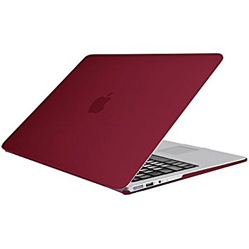 Macbook Air 13 inch Case, Airfive Hard Shell Case Cover with fold kickstand for Apple MacBook Air 13.3" (A1466 & A1369) (Macbook Air 13'', Wine Red)