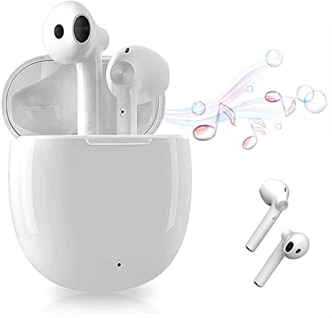 Wireless Earbuds Bluetooth,Wireless Headphones Support 24H Playtimewith with Fast Charging Case/Stereo Mic Headphones,Touch Control Semi-in-Ear Headset Suitable for iPhone/Sumsung/Airpods/Huawei