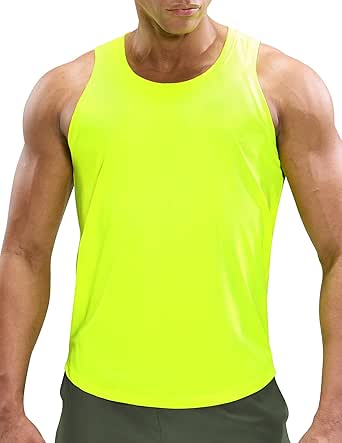 MIER Men's Tank Tops Workout Sleeveless Tee Shirts Muscle Athletic Gym Running Beach Tanks for Men, Quick Dry