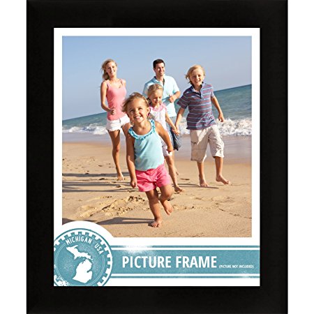 Craig Frames 1WB3BK 20 by 27-Inch Picture Frame, Smooth Wrap Finish, 1-Inch Wide, Black