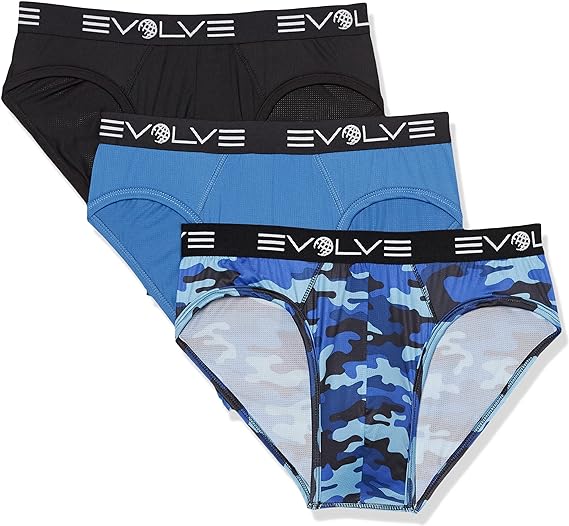 Evolve Men's Sport Mesh 3 Pack No Show Brief