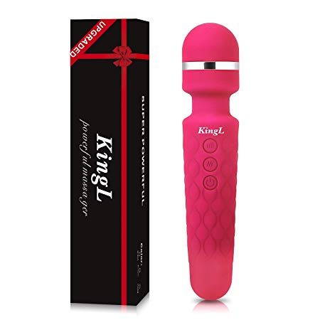 KingL Personal Wand Massager Women/Man with 160 Vibrations - Cordless Handheld Waterproof Bullet Massager Neck Back Body Deep Tissue Therapeutic
